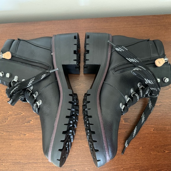 Gentle Souls Brooklyn 2.1 Black Leather Combat Boots - Picture 10 of 15